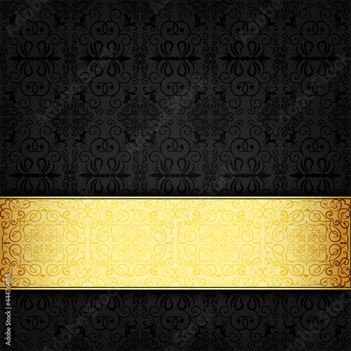 Black abstract celebration card