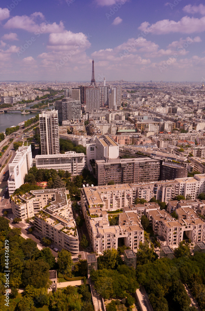 paris skyline from the air