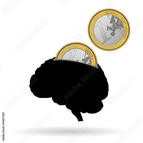 brain as a piggy bank vector illustration
