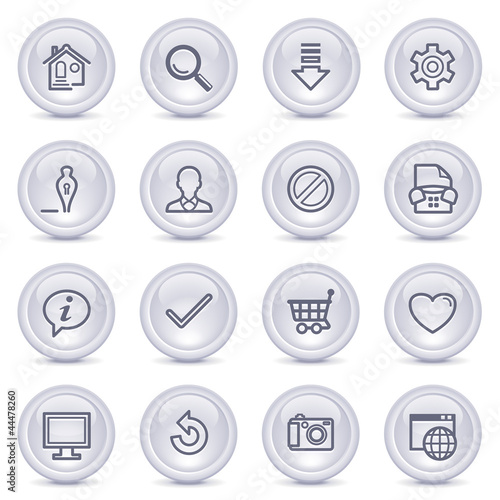 Contour icons on glossy buttons 3