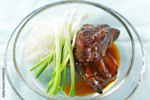 Bilde på lerret Ribs with rice