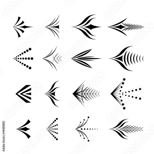 Set of decorative graphical arrows