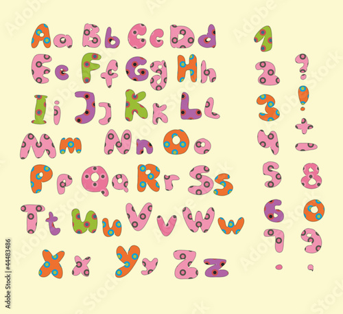 Fototapeta Naklejka Na Ścianę i Meble -  colorful patchwork alphabet
