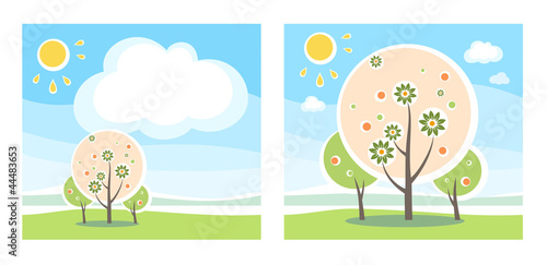 Дерево летом,   tree,  summer