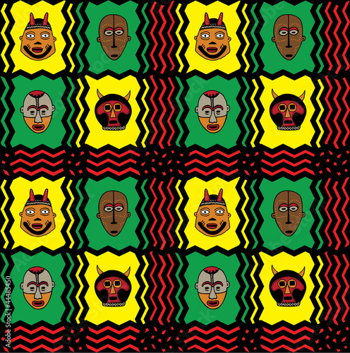 African mask pattern
