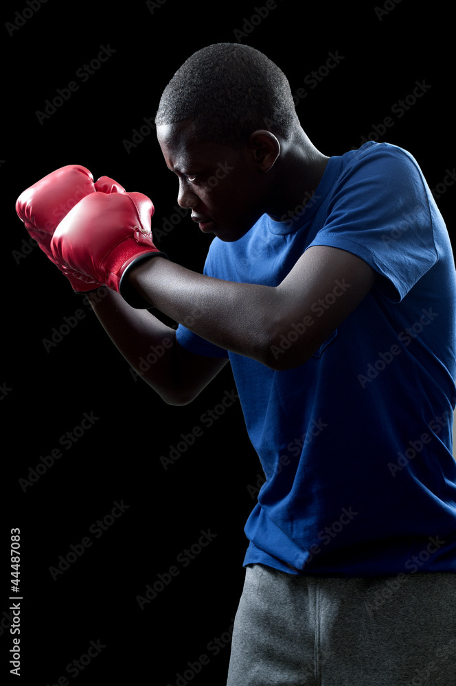 Black Teenage Boxer
