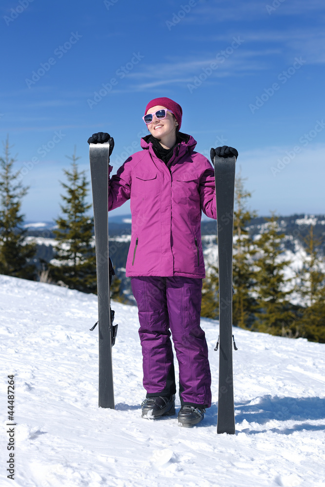 winter woman ski