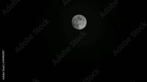 Wolken ziehen ueber den Mond photo