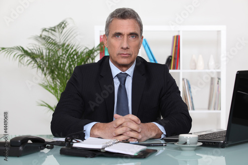 An austere businessman