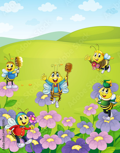 honey bees in nature