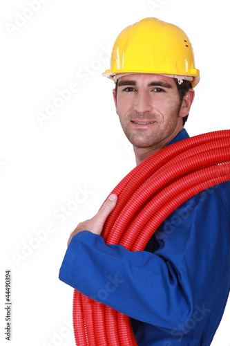 Portrait of a plumber