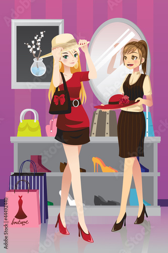 Shopping girls