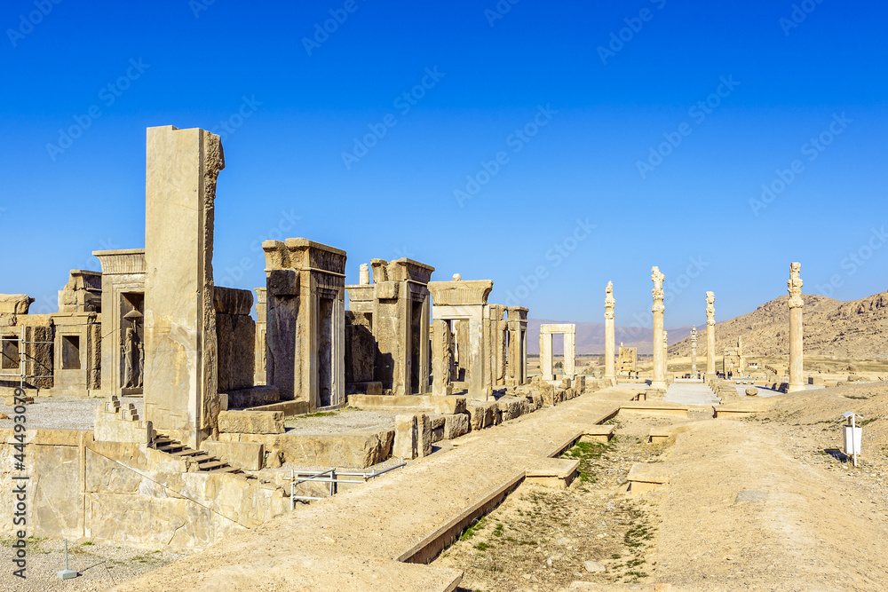 Ruins of ancient Persepolis in Shiraz, south Iran