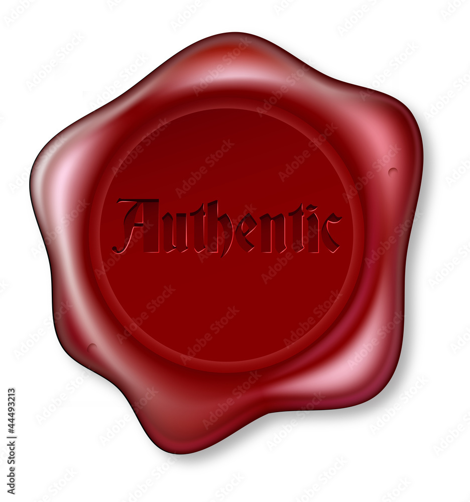 Authentic red wax seal illustration Authentic red wax seal illustration