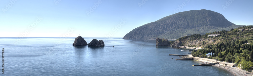 Fototapeta premium Landscape with Mountain and sea in Crimea, Ukraine