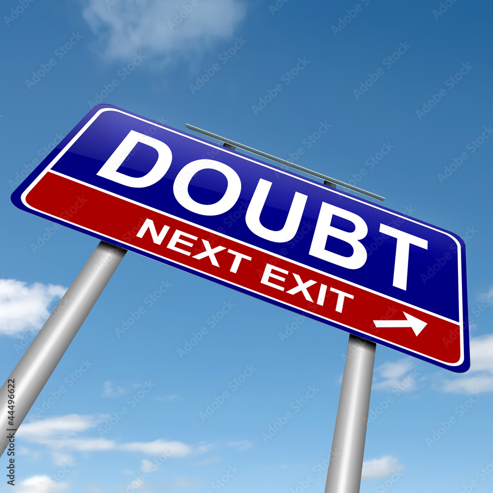 Fototapeta premium Doubt concept.