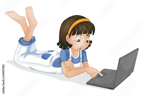laptop and girl