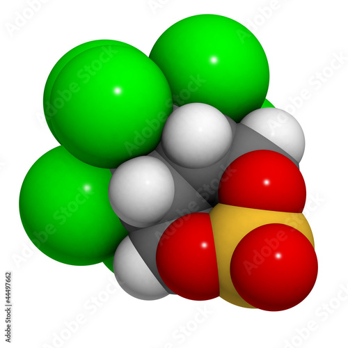 endosulfan insecticide molecule, chemical structure photo