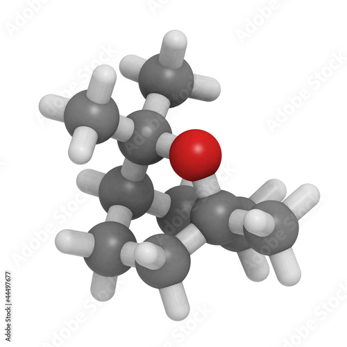 Eucalyptol molecule, chemical structure photo