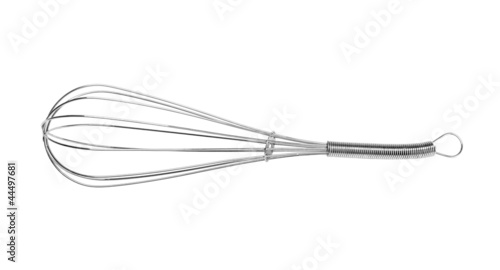 Stainless steel whisk isolated