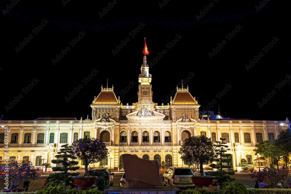 The Ho Chi Minh City Hall in Vietnam at Dong Khoi Street.