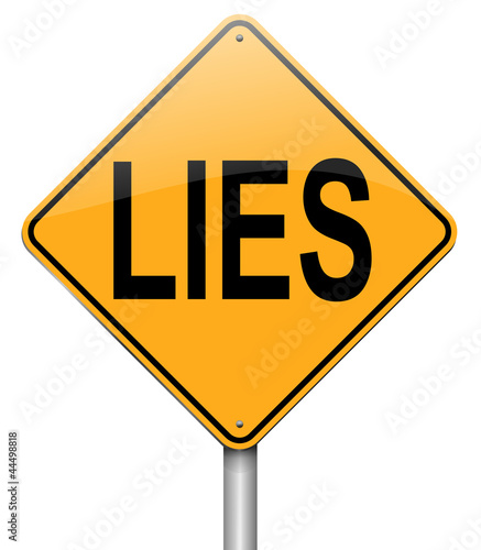 Lies concept.