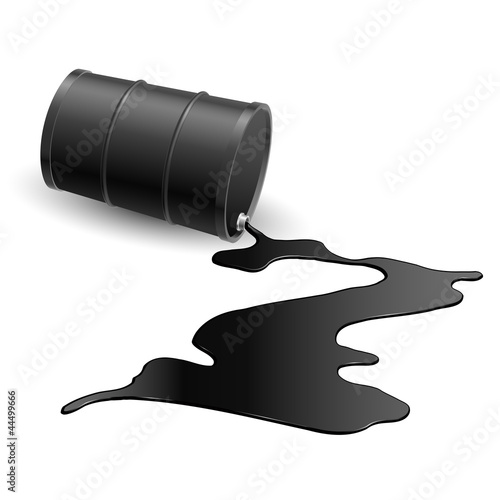 Barrel with black liquid