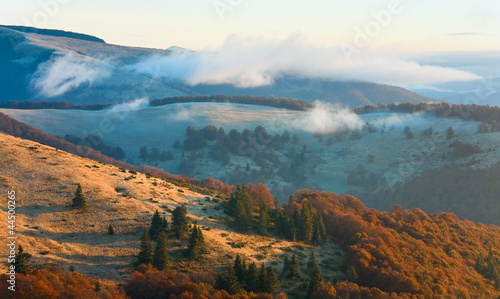 Morning autumn mountain landscape