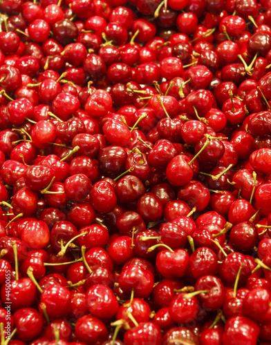Fresh Cherries in a Market