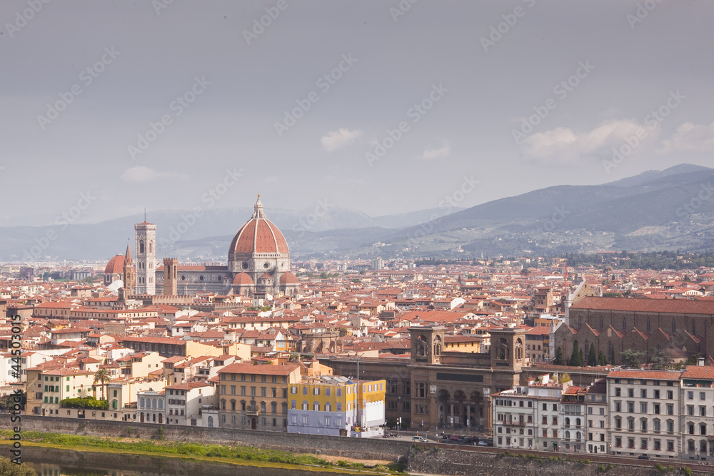 Looking over the rooftops of Florence, Italy.