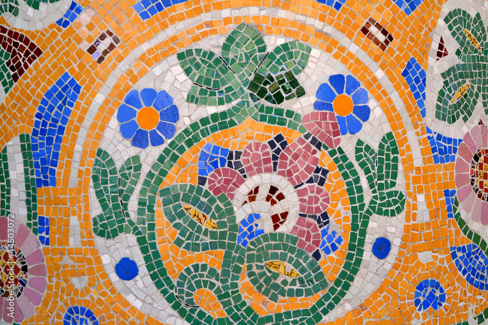 Mosaico en el Palacio de la Música, Barcelona - España