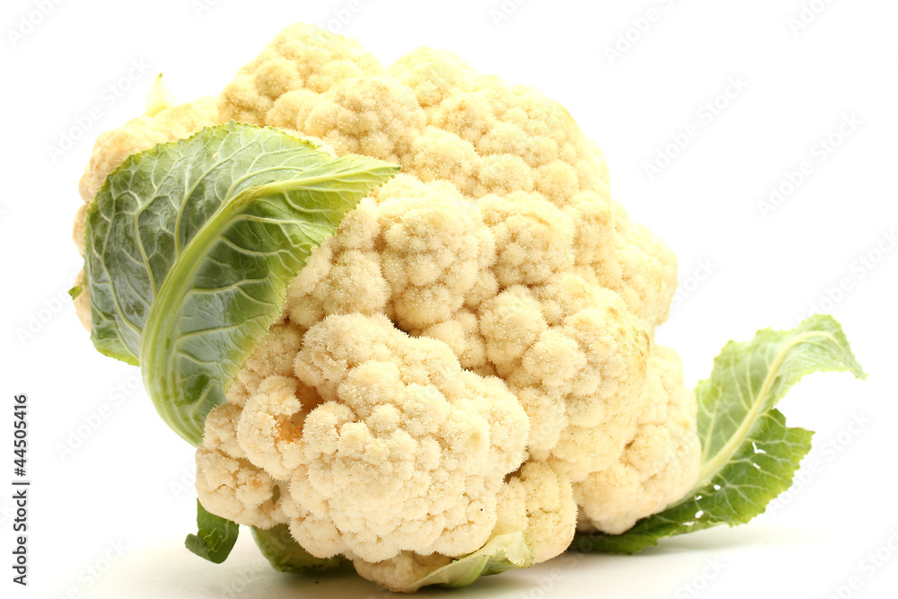 Fresh cauliflower isolated on white Fresh cauliflower isolated on white