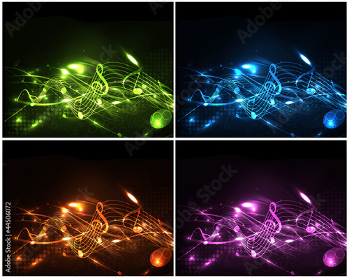 abstract music notes design, vector illustration