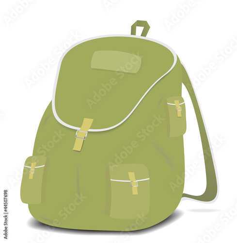Schoolbag backpack on a white background