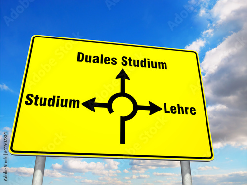 Fototapeta Wegweiser Duales Studium