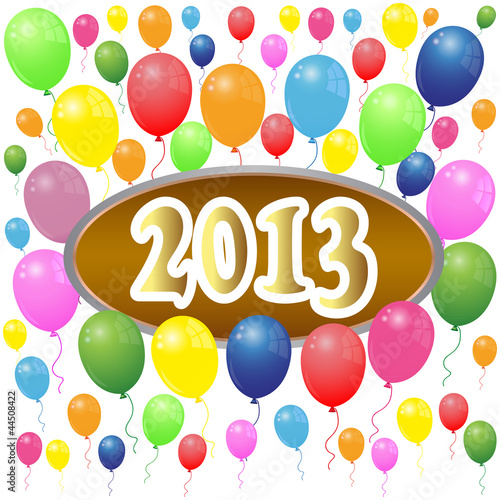 colorful balloons and figures 2013