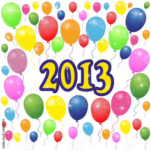 colored balloons and figures 2013