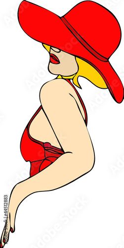 Donna sensuale con cappello