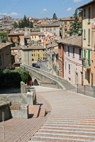 Overview of the city of Perugia and the ancient Roman aqueduct