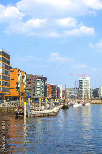 famous Hafencity nord in the Speicherstadt in Hamburg