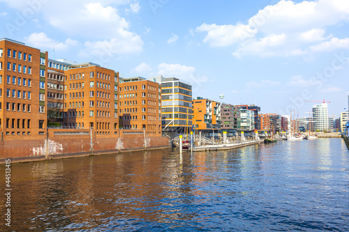 famous Hafencity nord in the Speicherstadt in Hamburg