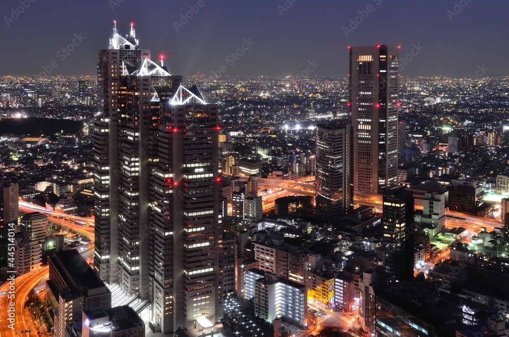 Fototapeta premium Tokyo bei Nacht