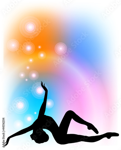 dancing in the colors, vector silhouette