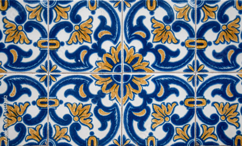 Traditional Portuguese glazed tiles