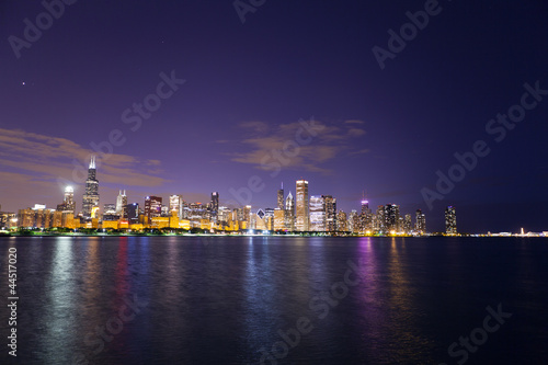 financial district (night view Chicago) © maksymowicz