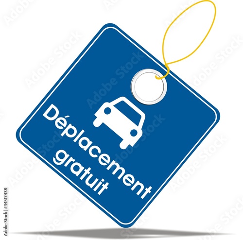 étiquette déplacement gratuit