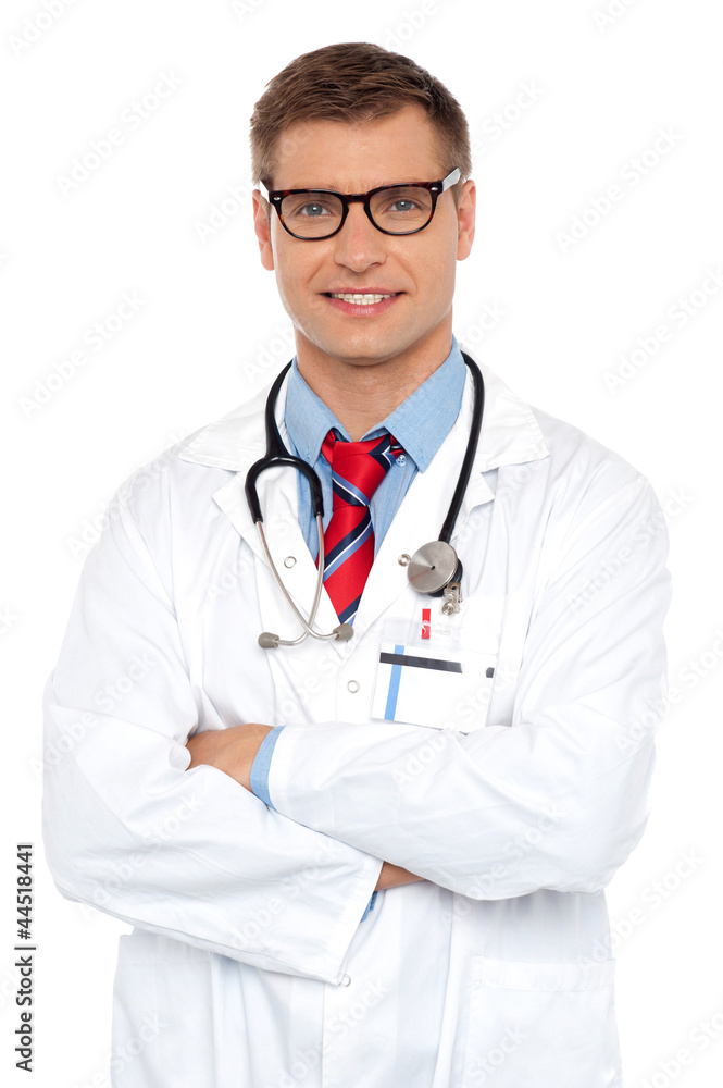 Attractive portrait of confident male doctor Attractive portrait of confident male doctor