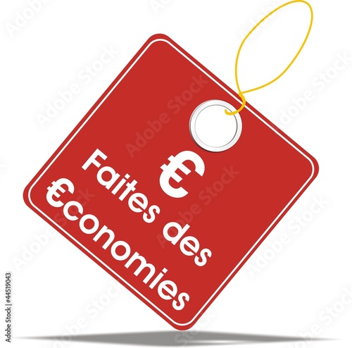 étiquette faites des économies