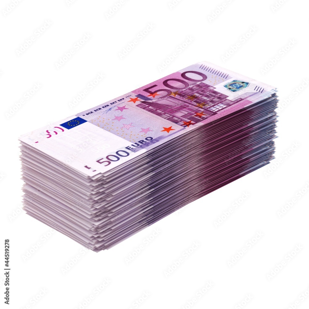 Big pile of money isolated on white (euro version) Big pile of money isolated on white (euro version)