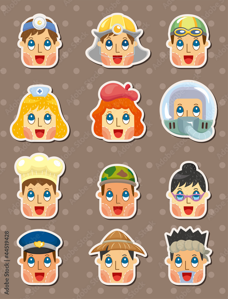 people face stickers